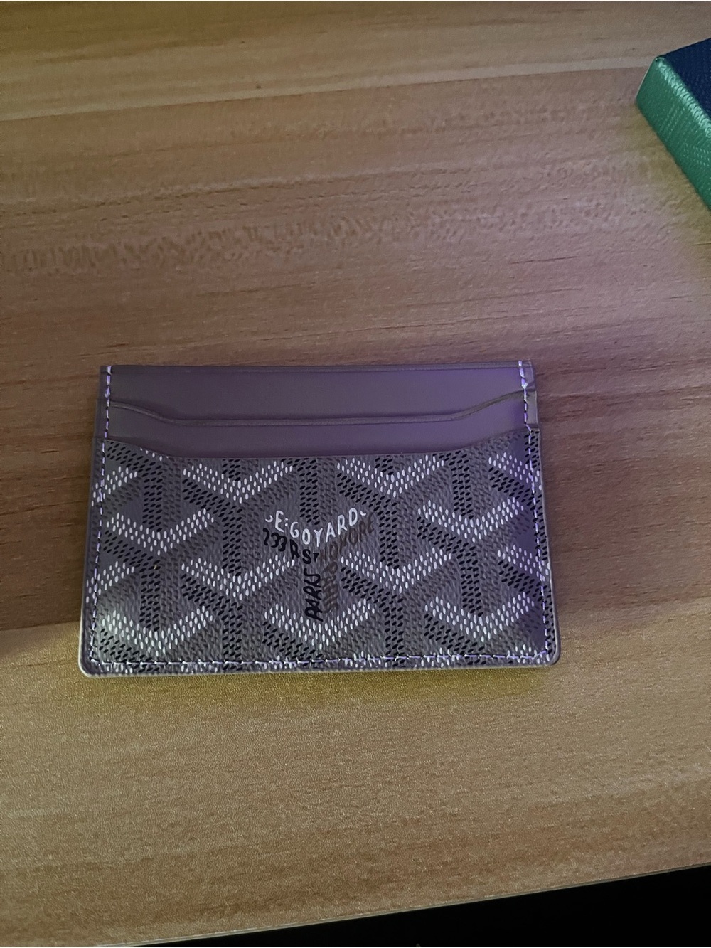 Goyard Lavender Chevron Card Holder